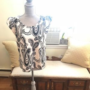 Black and White Blouse